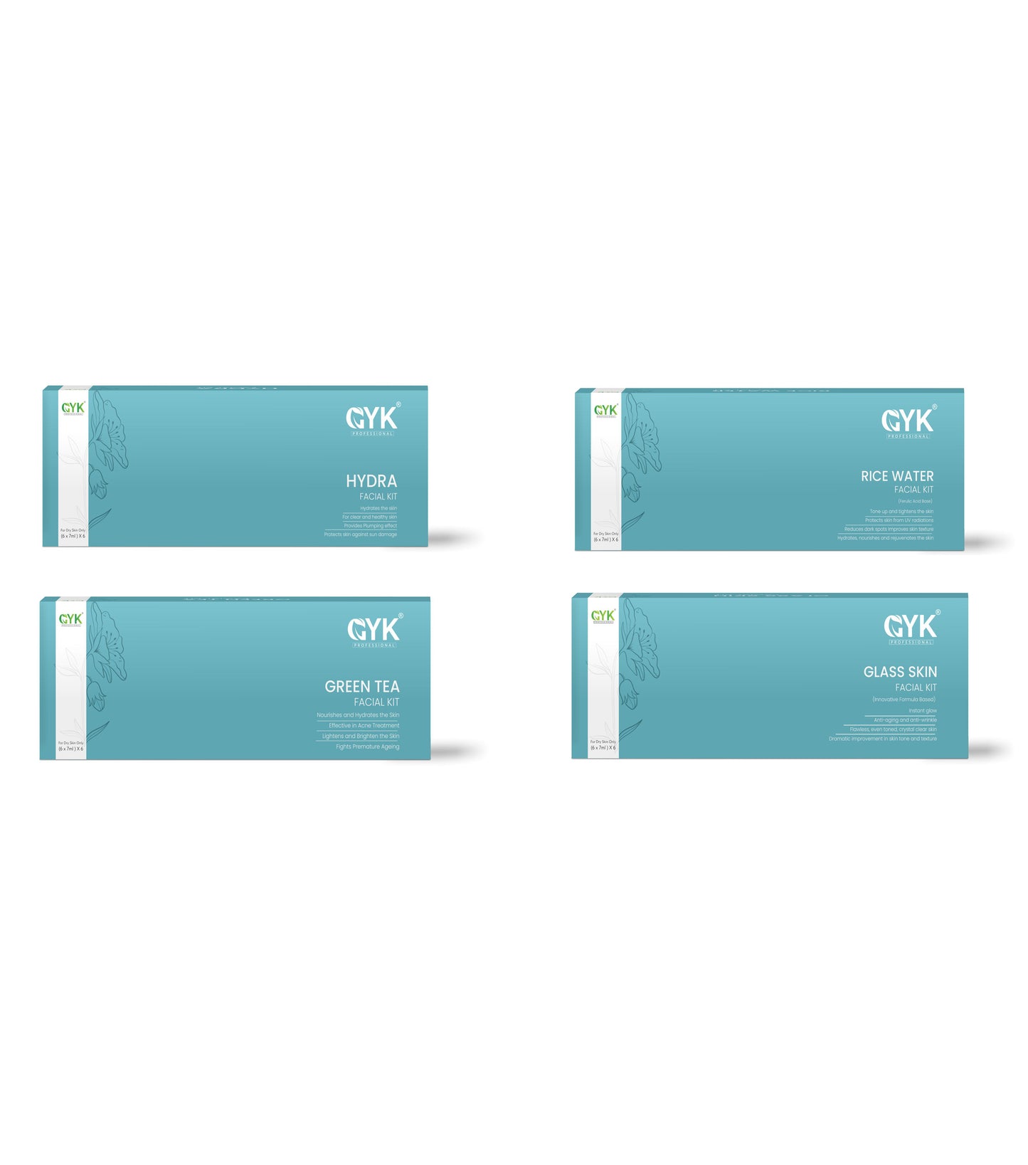 GYK Professional Facial Ampoule Set | Hydrating & Brightening Skin Care Kit