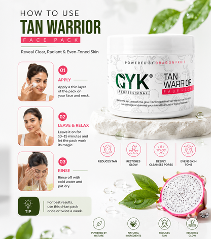 GYK Professional Dragon Fruit Tan Warrior Face Pack 400gm