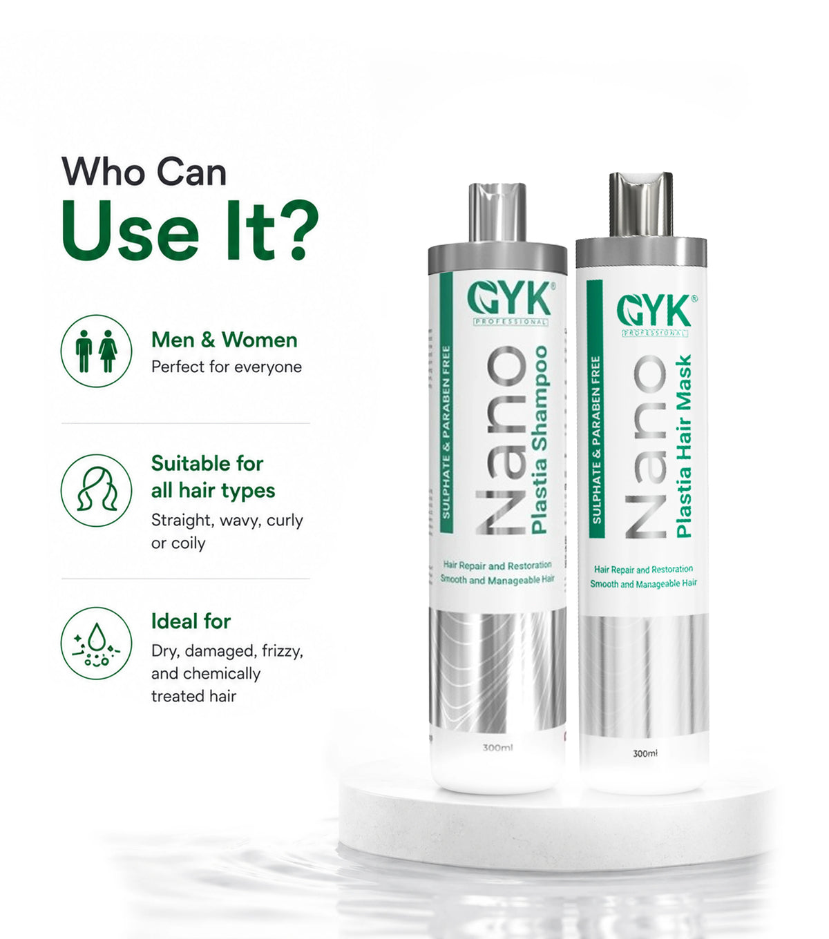 Nano Plastia Hair Care (Combo) – Shampoo + Hair Mask
