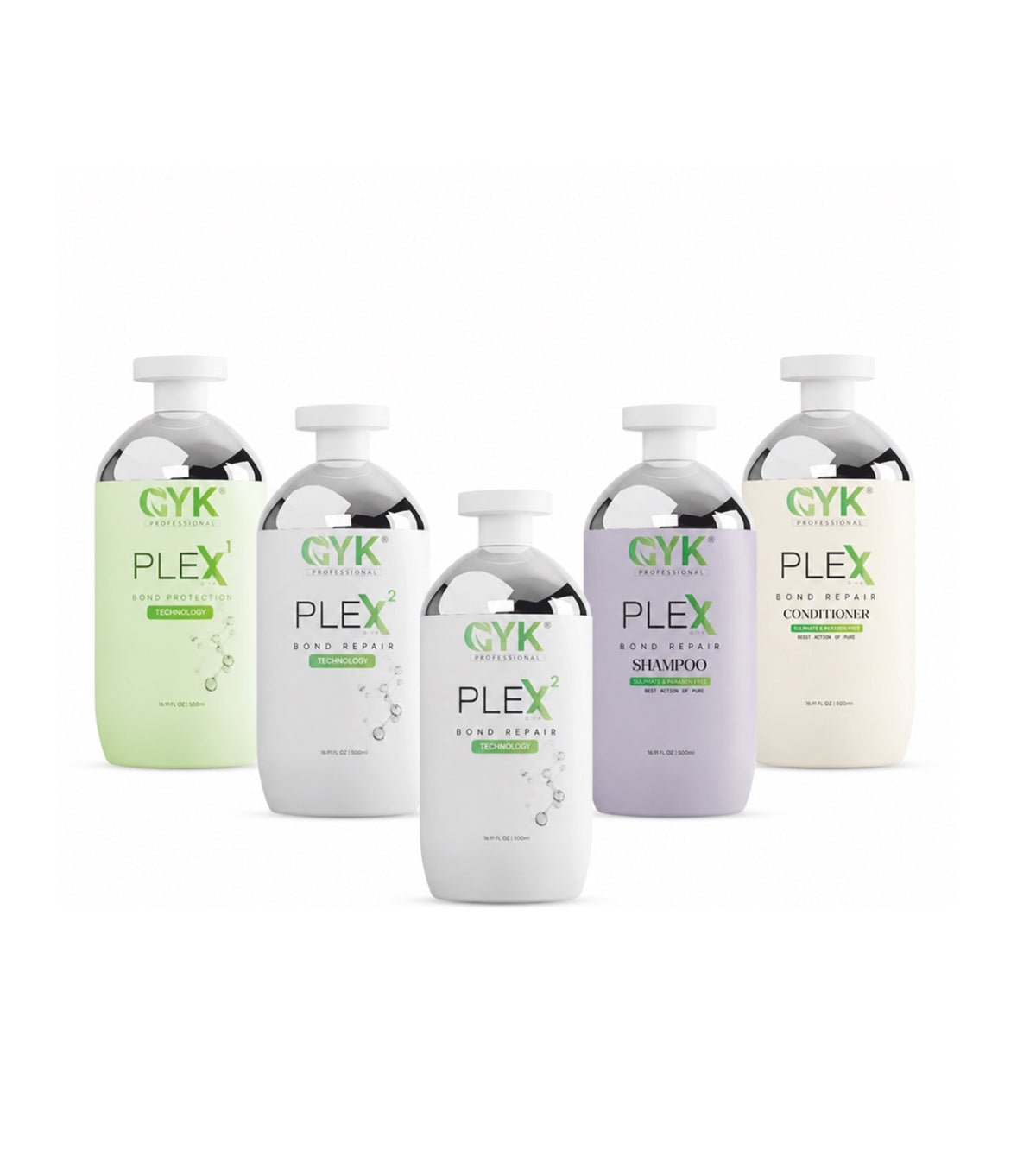 PLEX Bond Repair Mini Combo – 100ml | No.1 + 2× No.2 + Shampoo + Conditioner