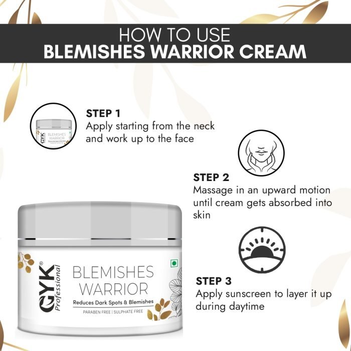 how to use blemishes warrior cream