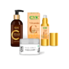 gyk facewash, face serum & face scrub